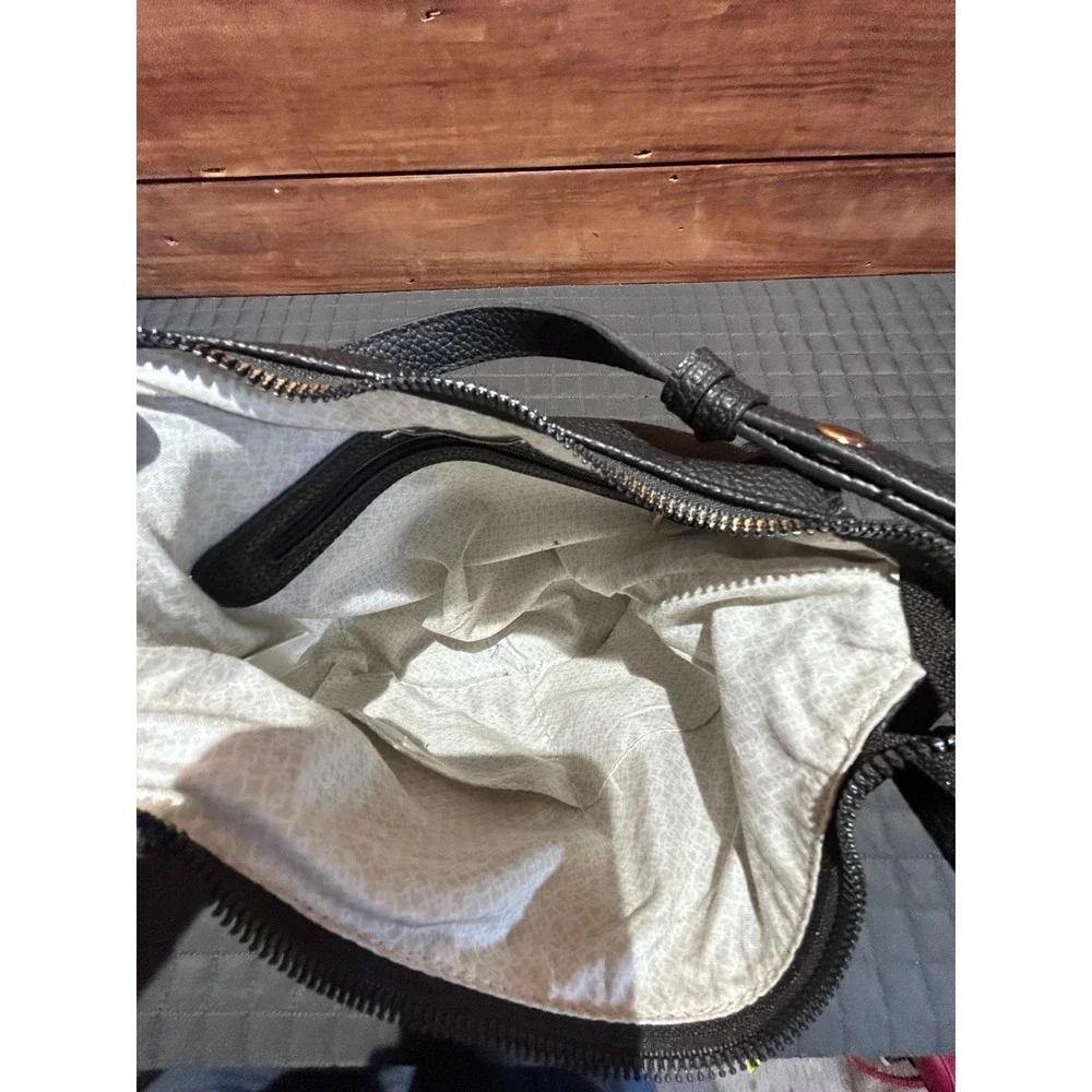 Daisy Fuentes Handbag Faux Leather-Pebbled Black